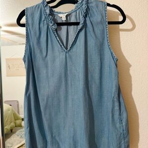Chambray Light Blue Blouse